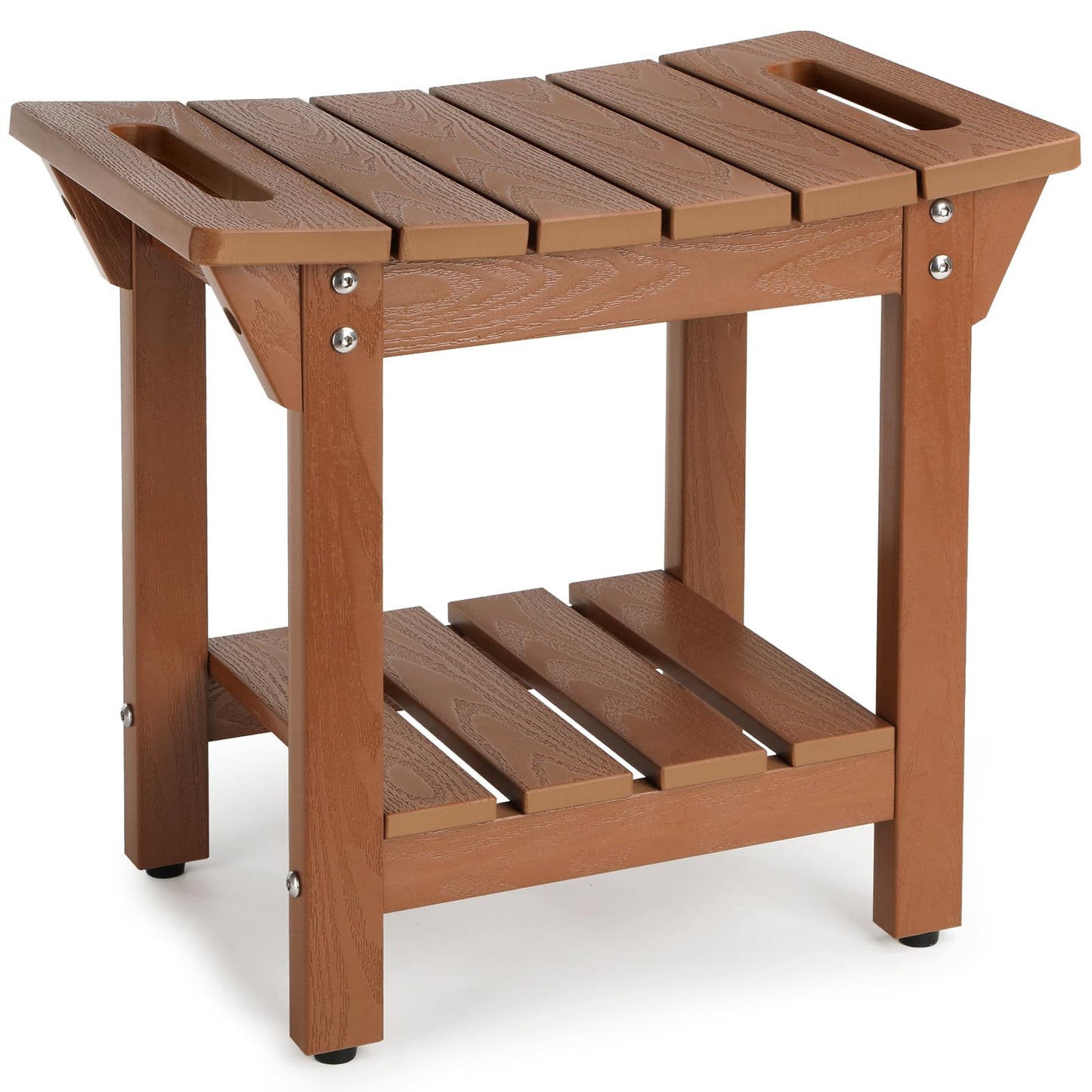 Shower Bench, HIPS Shower Stool with Storage Shelf