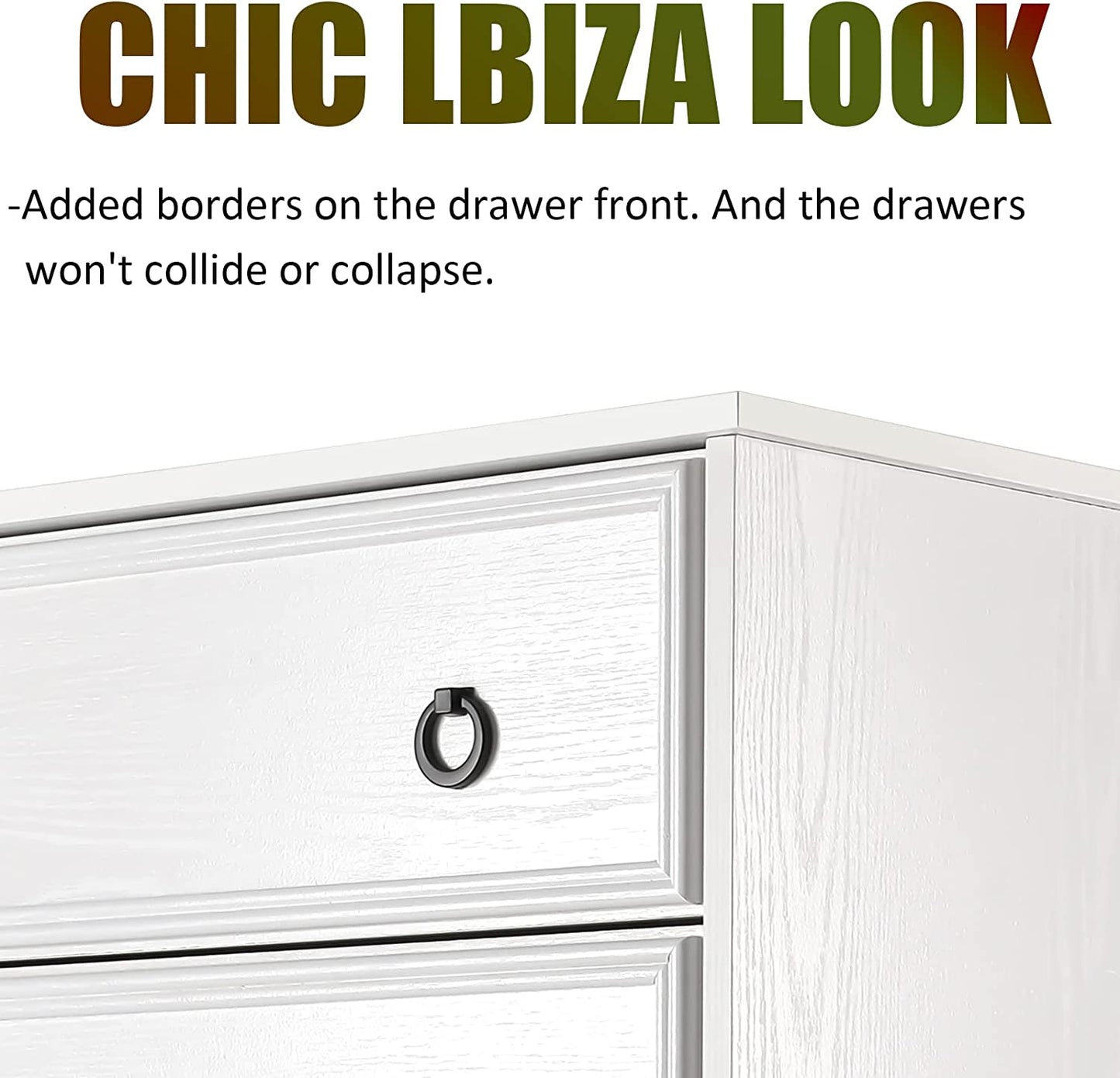 4 Drawer Dresser, White Dresser for Bedroom