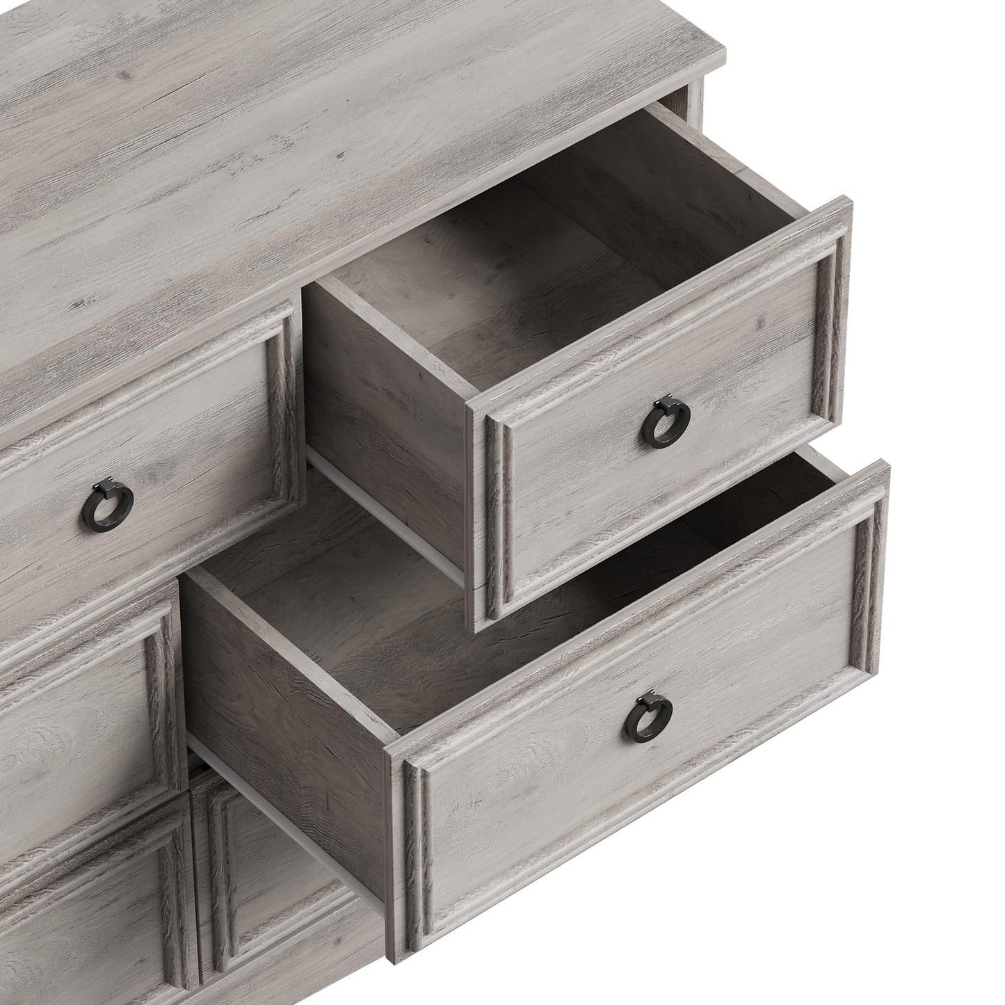 10 Drawer Dresser for Bedroom, Living Room, Gray