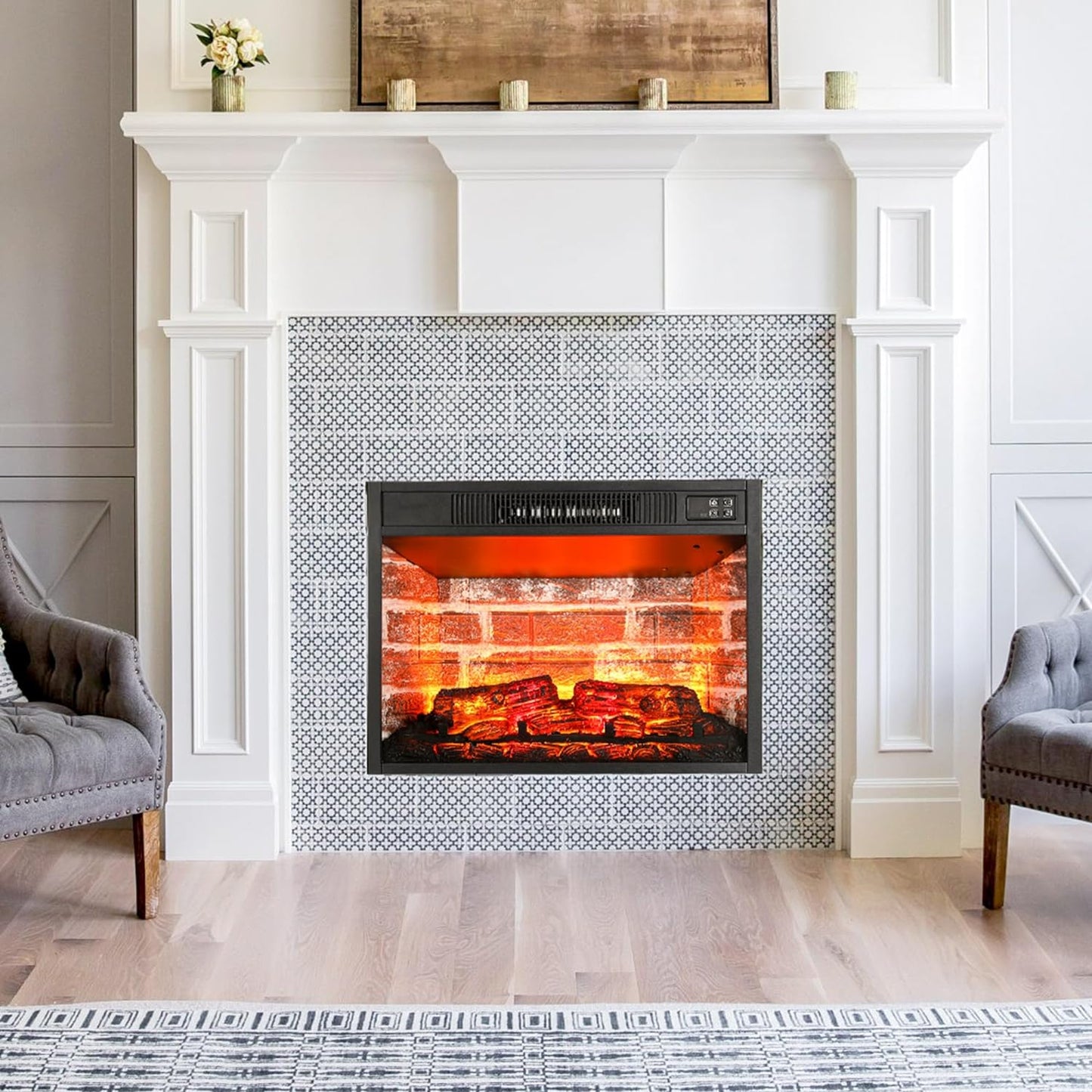 23" Electric Fireplace, Electric Insert Heater