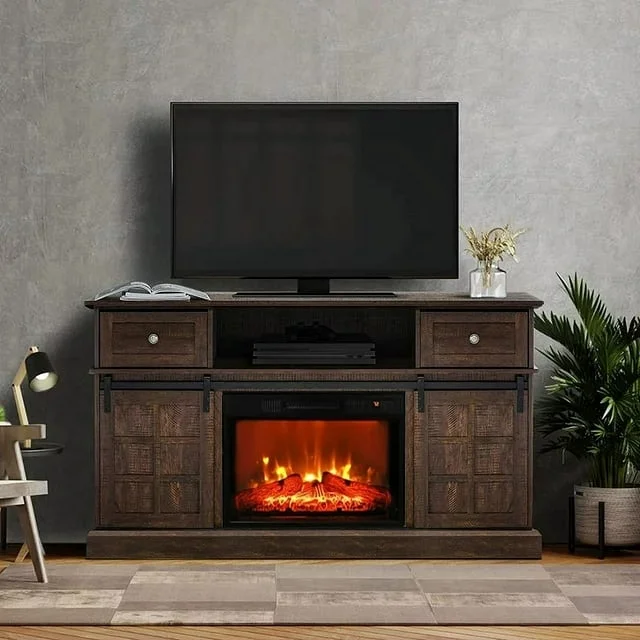 Entertainment Center, Farmhouse TV Stand for 65 inch TV