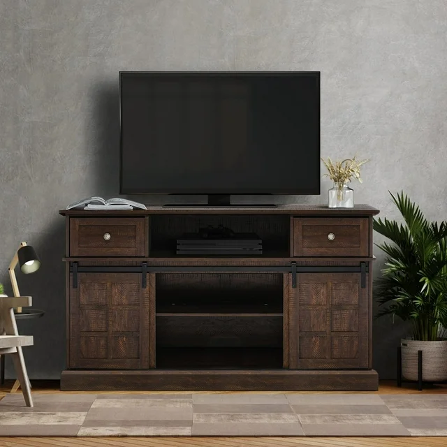 Entertainment Center, Farmhouse TV Stand for 65 inch TV