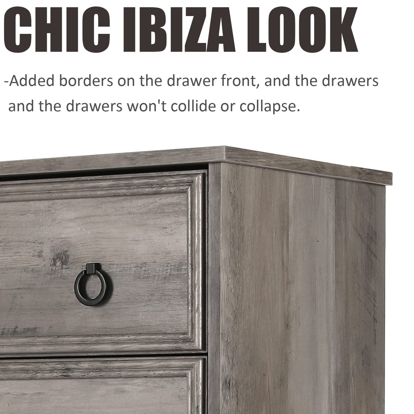 Modern 7 Drawer Dresser, Dressers for Bedroom