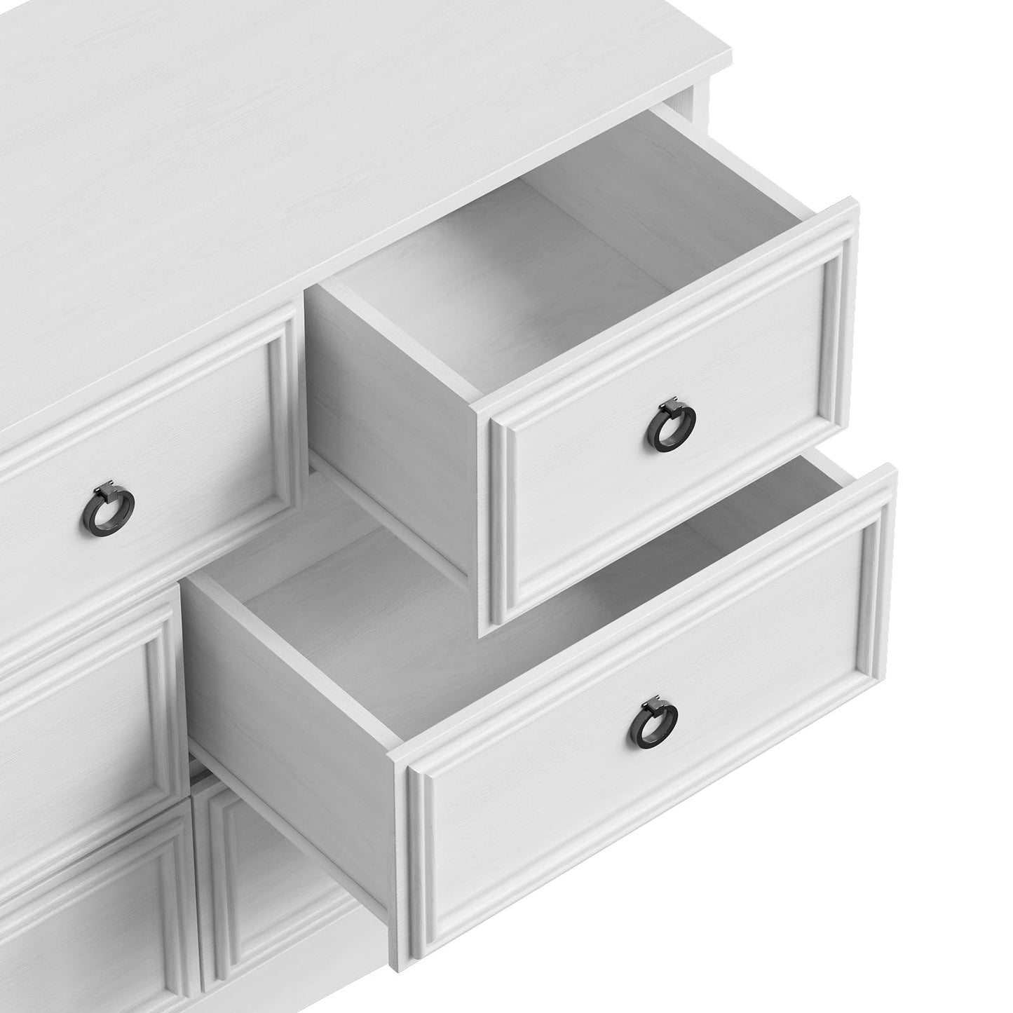 10 Drawer Dresser for Bedroom, Living Room, White