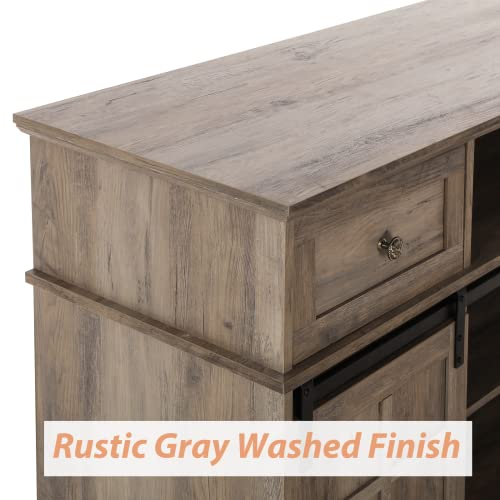 Entertainment Center, Farmhouse TV Stand for 65 inch TV