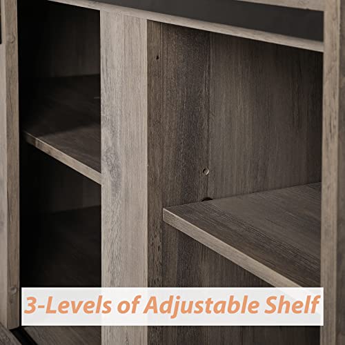 Entertainment Center, Farmhouse TV Stand for 65 inch TV