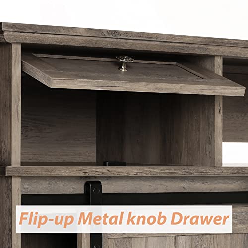 Entertainment Center, Farmhouse TV Stand for 65 inch TV