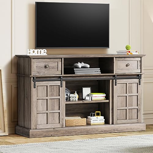 Entertainment Center, Farmhouse TV Stand for 65 inch TV