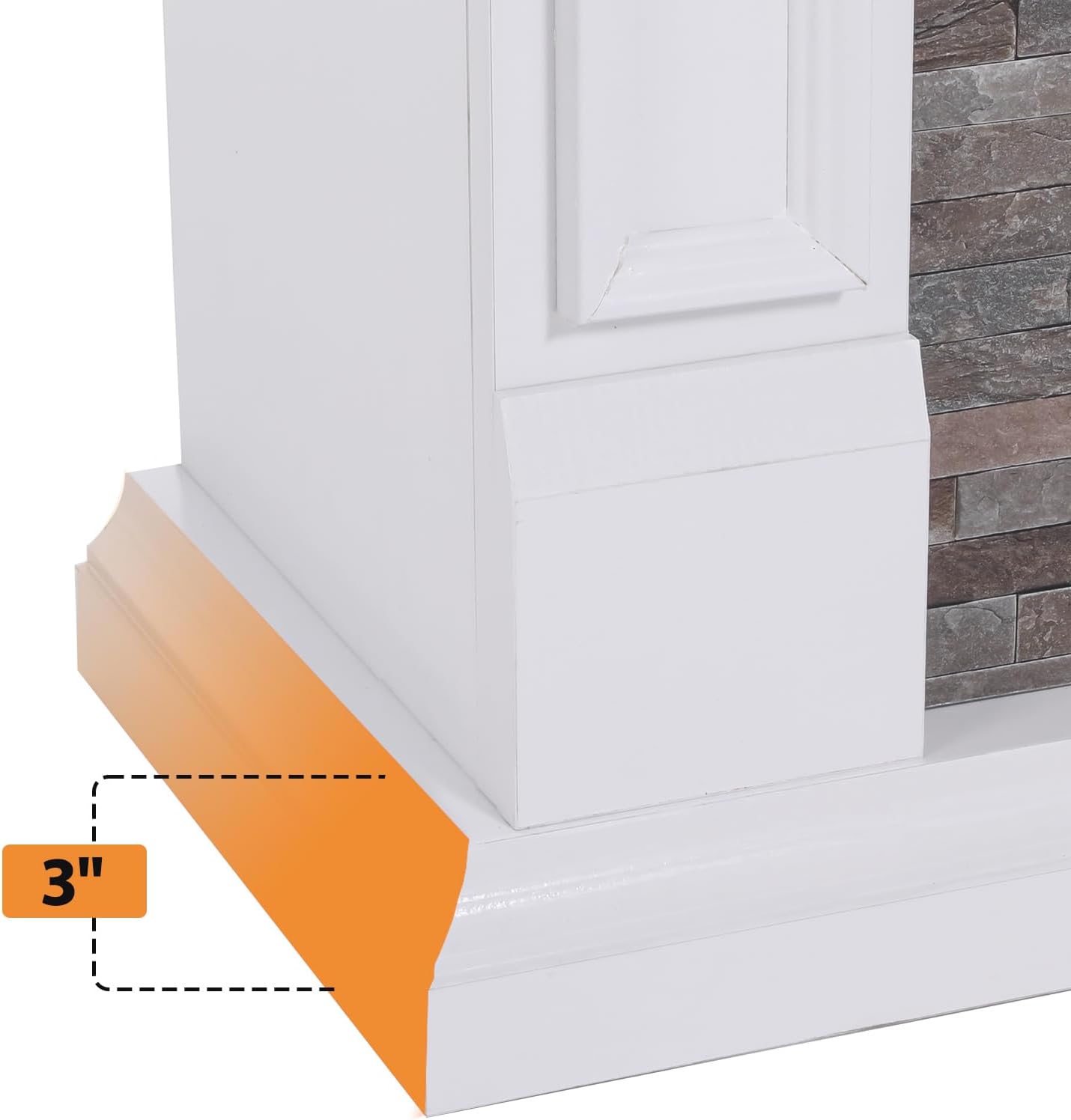 44 Inch Electric Fireplace with Mantel for Living Room, Bedroom
