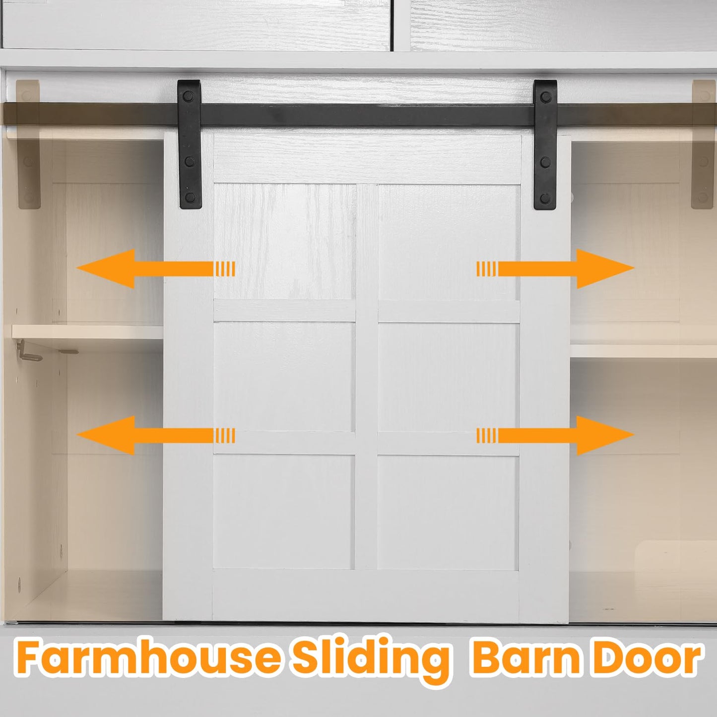 Entertainment Center, Farmhouse TV Stand for 65 inch TV